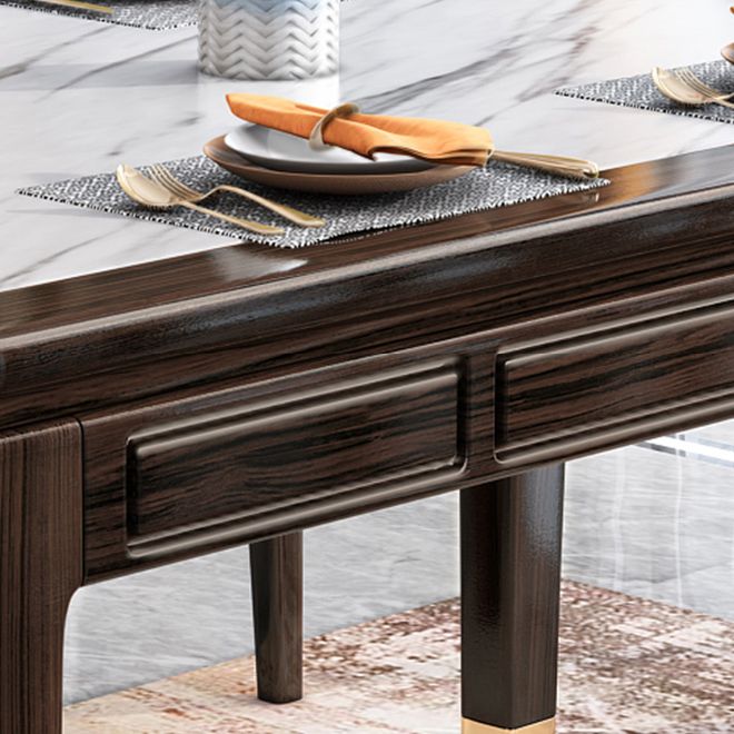 54.3 "L x 33.5" W x 29.5 "H Rectángulo 4 Piernas Mesa de lujo Fuera para comedor para comedor