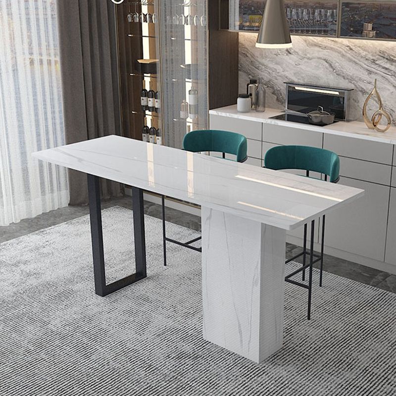 Industrial 1/2/3 Pieces Sintered Stone Bar Table Set Rectangular Counter Set