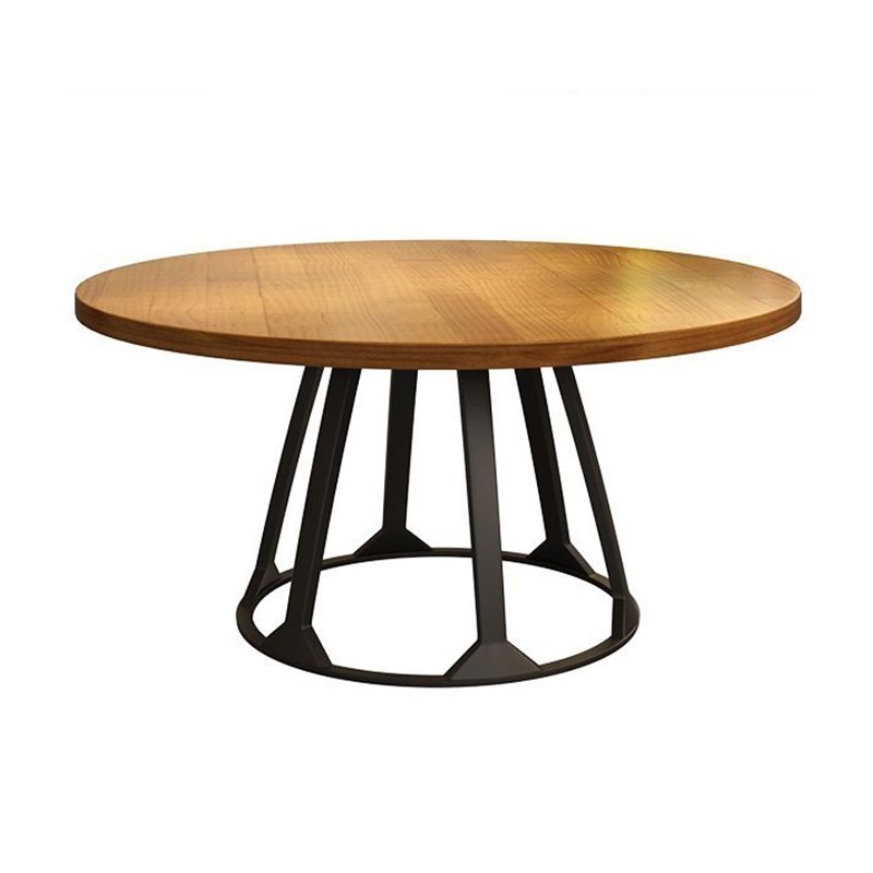 Round Dining Table Set with Wooden Chairs 1/2/5/11 Pcs Modern Solid Wood Dining Set