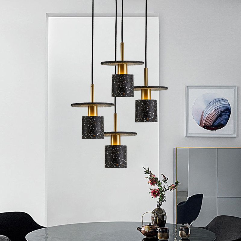 Terrazzo Unique Shape Hanging Lights Modern Style 1 Light Hanging Mount Fixture