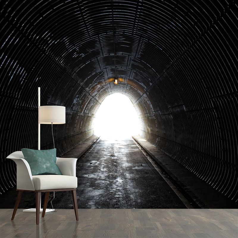 Dark Color Spatial Extension Mural Wallpaper Moisture Resistant for Sitting Room