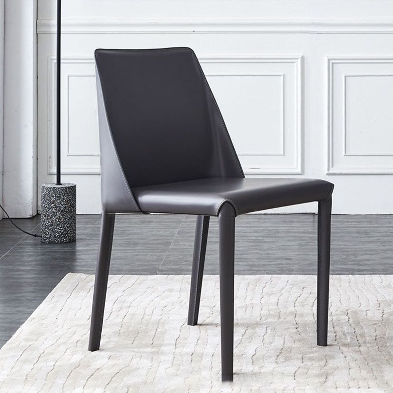 Contemporary Kitchen Dining Side Chair Faux Leather Side Chair