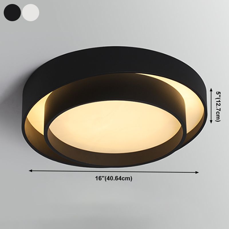 Gelakte ijzeren LED-inbouwarmatuur in moderne eenvoud acryl rond plafondarmatuur voor slaapkamer