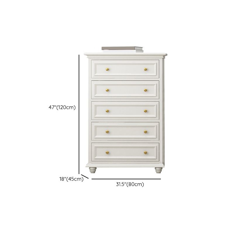 Classic Glam Storage Chest Solid Wood Dresser , 17.55-inch Width
