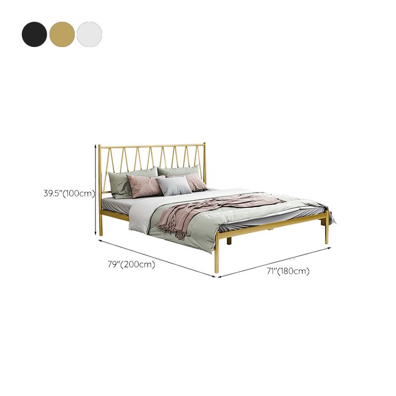 Metal Open-Frame Bed Minimalist Mattress Included Standard Bed