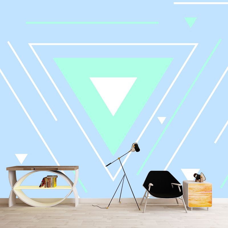 Fancy Geometric Pattern Mural Wallpaper Modern Non-Woven Wall Decor, Made to Measure