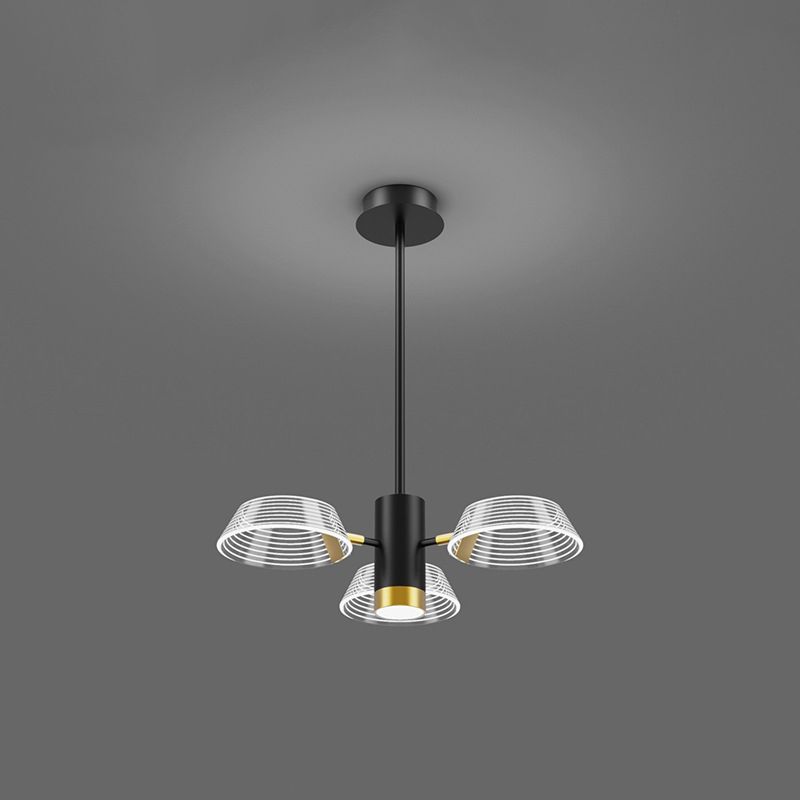 Lámpara de colgación de múltiples luces de metal de estilo moderno estilo del tambor para dormitorio