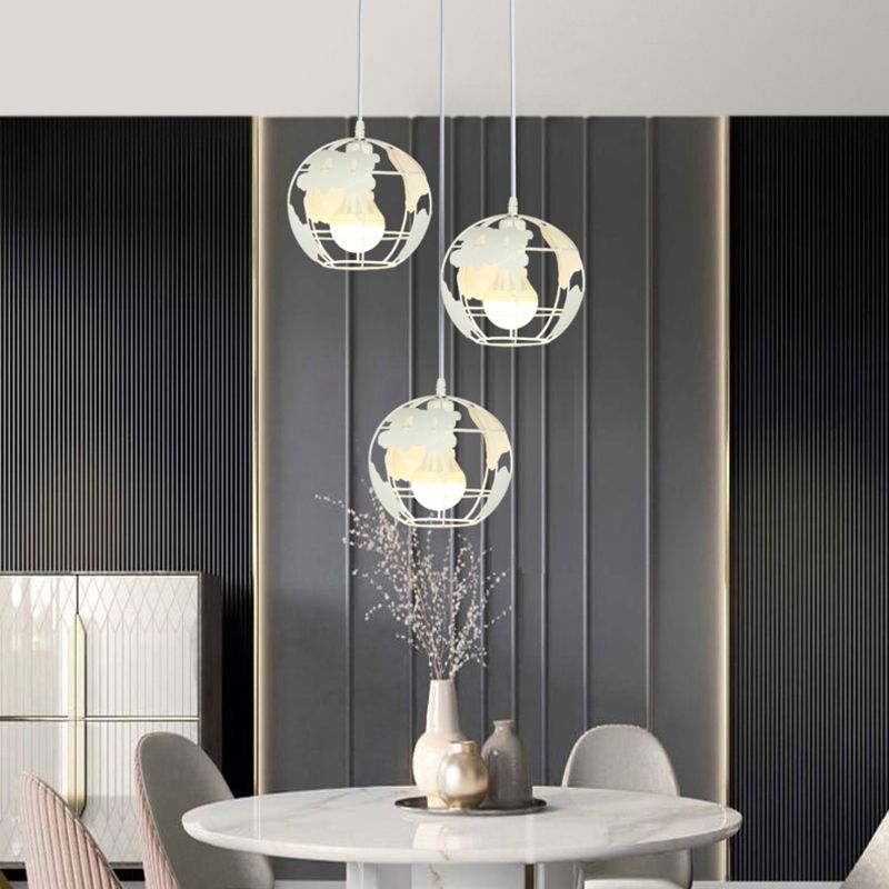 Macaron de suspension du globe Macaron 3 lumières suspendues pour salle à manger