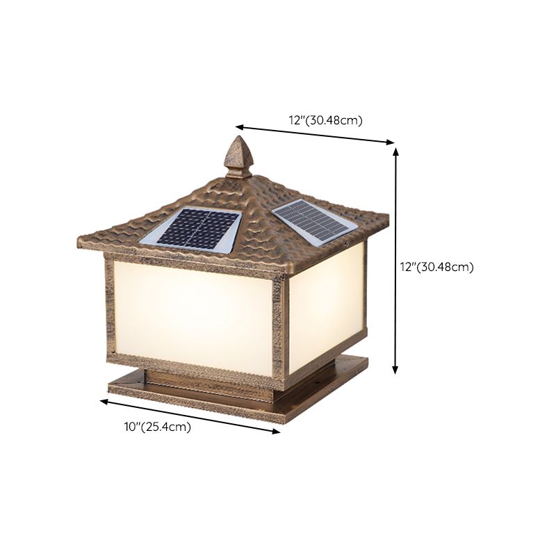 Simple LED Pillar Light Household Solar Lighting Fixture for Garden