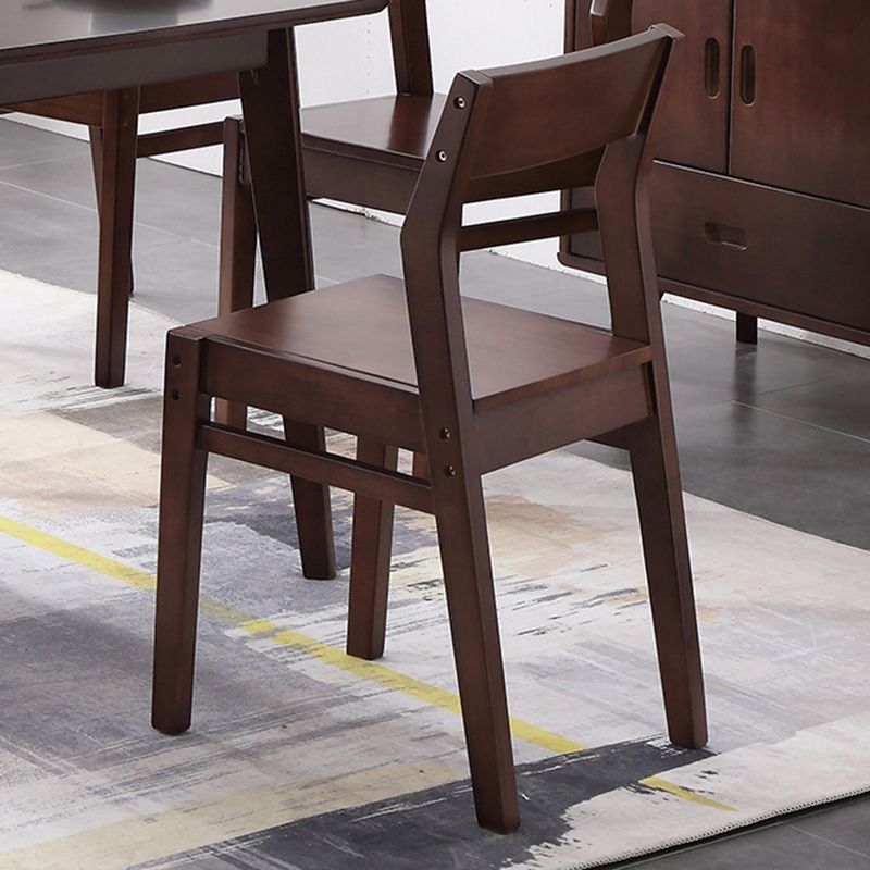 Traditional 1/2/5/6 Pieces Furniture Solid Wood Rectangle Dining Table Set in Brown