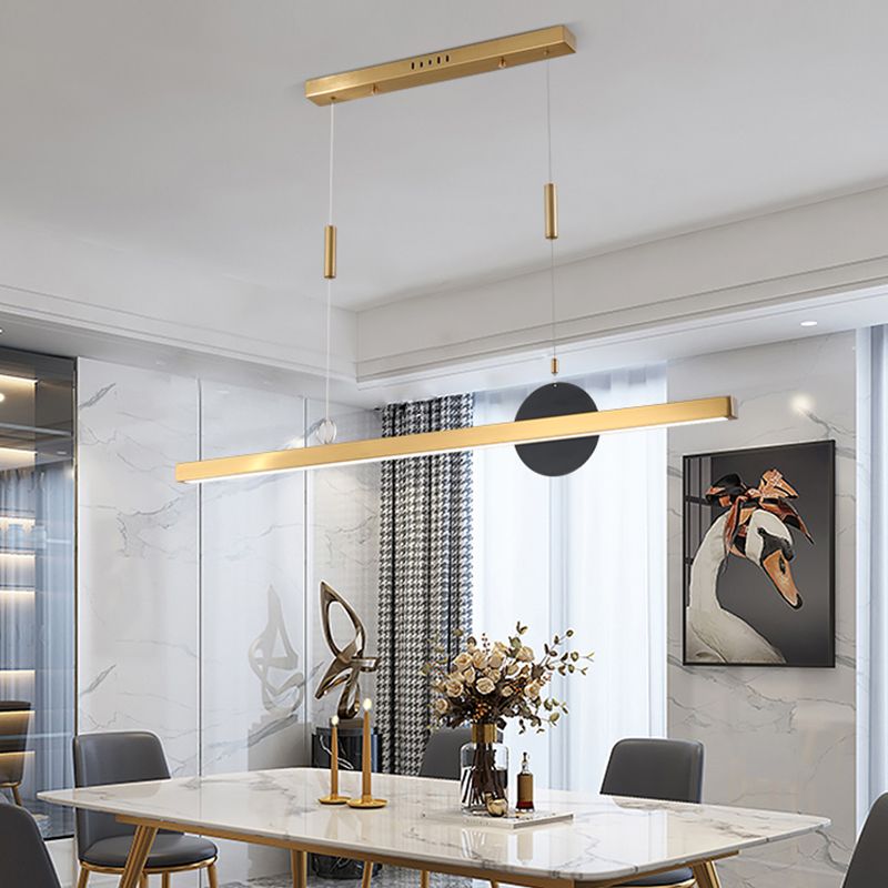 Candelier de la isla de geometría moderna de la oficina de 1 linda accesorios de iluminación LED LED de iluminación