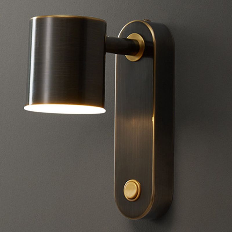 Zylindrische Schatten Wandbeleuchtung postmoderner Metall 1 Lichter Leuchten Lampe für Wohnzimmer