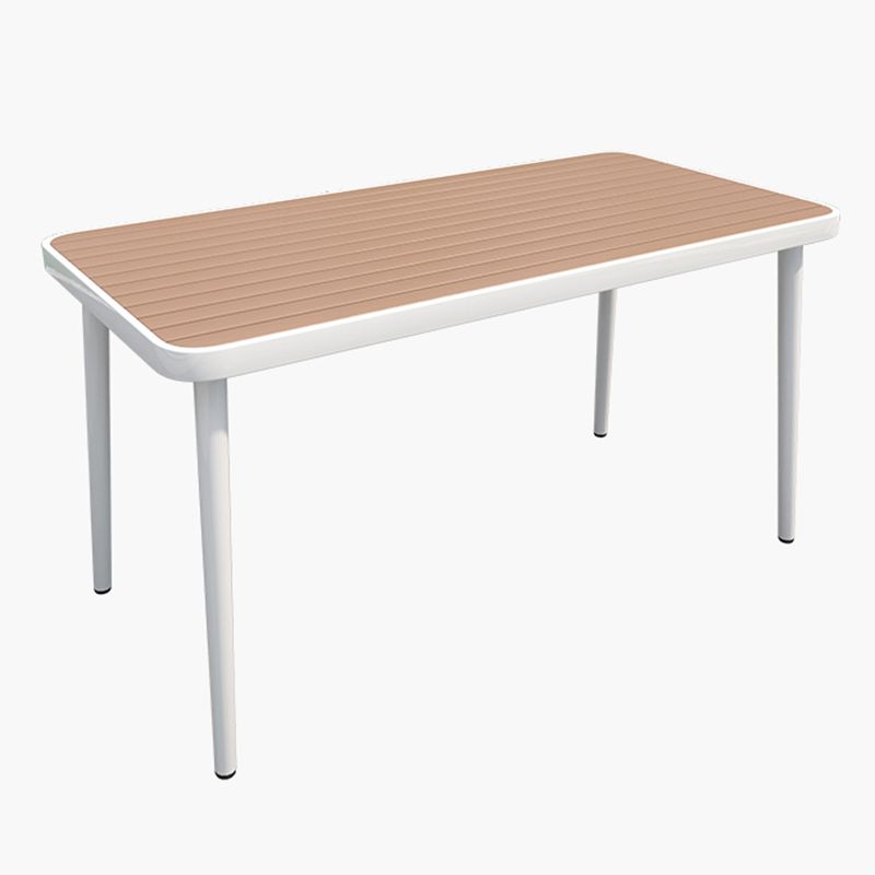 Modern Wood and Meta Dining Table 1/4/5/7 Pieces Outdoor Legs Dinette Set