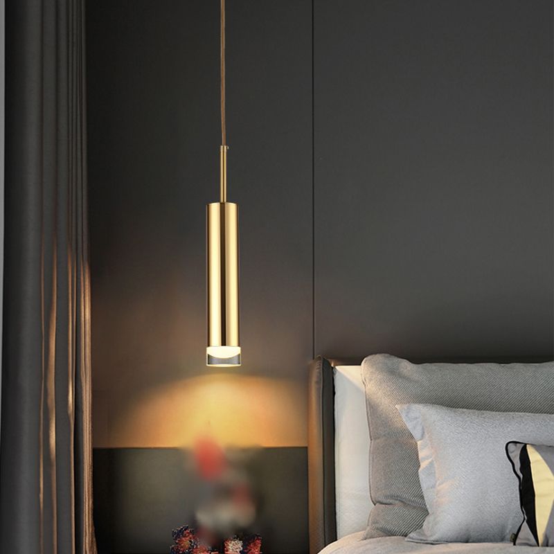 Zeitgenössischer Stil Zylinderform Pendelleuchte Metallhängeanhänger Lichter