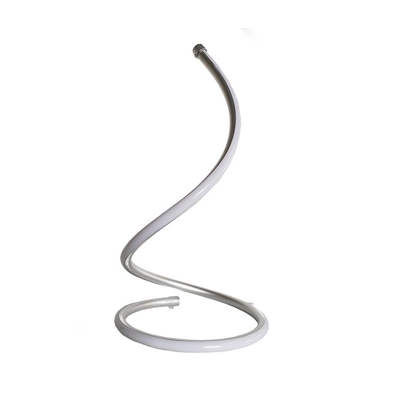 1-Light Curved Table Light Contemporary Metal Nightstand Lamps for Bedroom