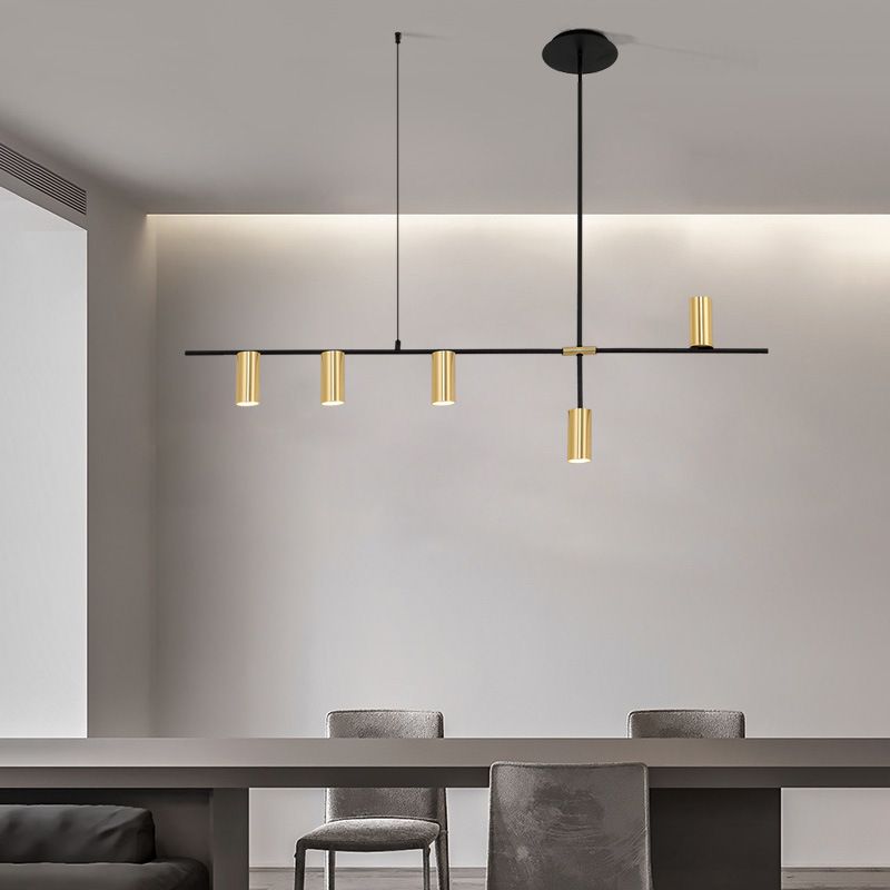 Black/Gold Aluminum Island Pendant Lighting Modern Island Hanging Light