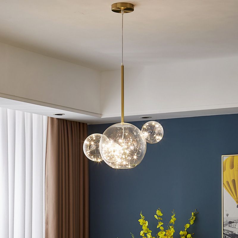 Multi-Lights Round Shade Modern Simple LED Style Hanging Ceiling Lights