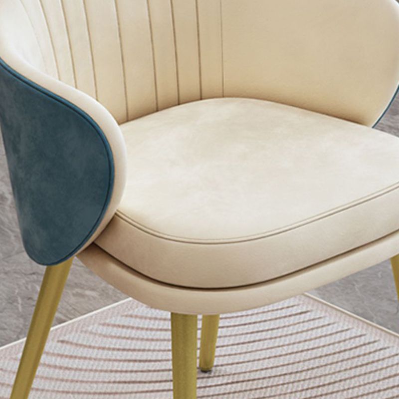 Dining Room Modern Parsons Chair Velvet Upholstered Arm Chair