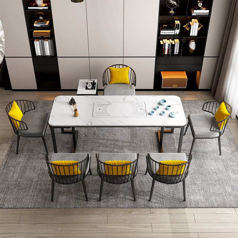 Grey Upholstered Dining Chairs Metal Windsor Back Arm Chairs