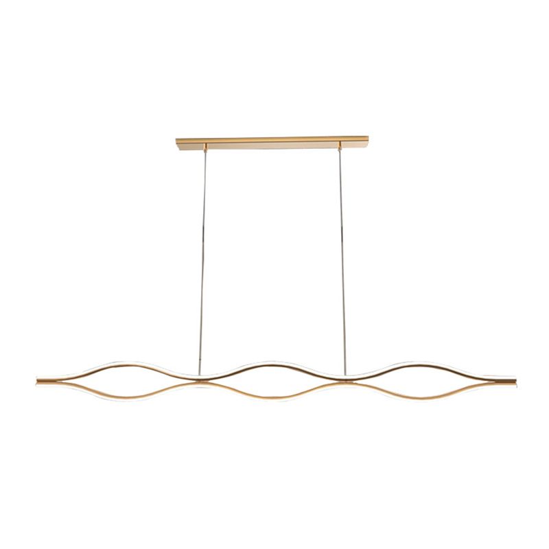 Lumo Curved Metal Island Light Light Modern Style Isola LED Light per sala da pranzo