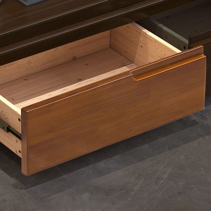 13.78"H TV Stand Traditional Style Solid Wood TV Console with 3 Drawers