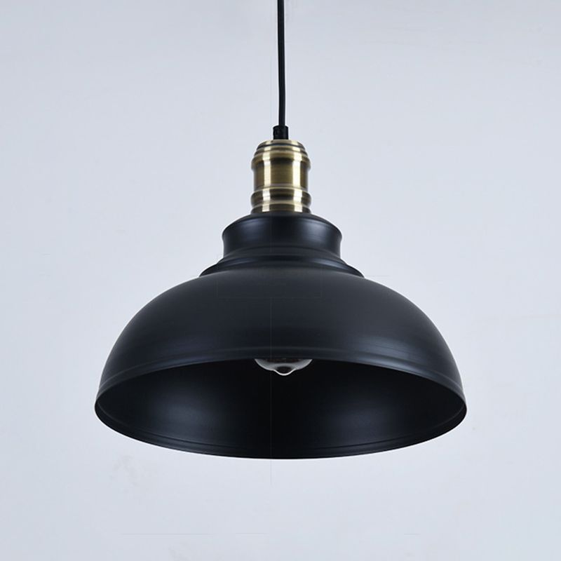 1 Light Dome Light Light Metal Industrial Metal Light con cordón colgante para restaurante