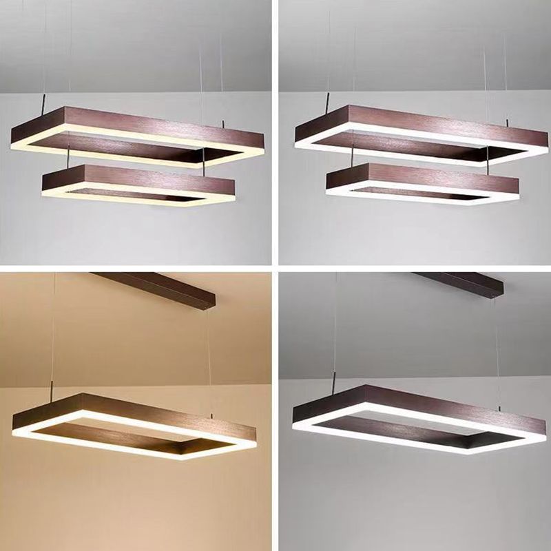 Luz de colgante de techo de múltiples capas modernas lámparas de colgantes de metal