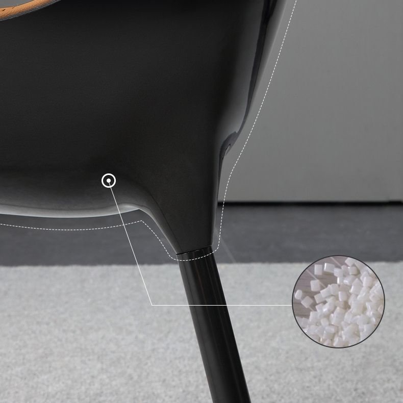 Faux Leather Dining Chairs Contemporary Chairs with Metal Legs