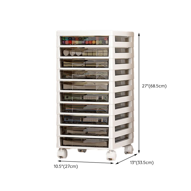 Contemporary Storage File Cabinet Transparent Vertical Filing Cabinet for Office