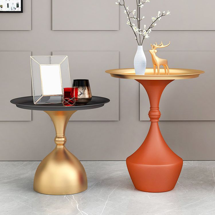 Mid-Century Modern Iron Coffee Cocktail Table Pedestal Cocktail Table for Living Room