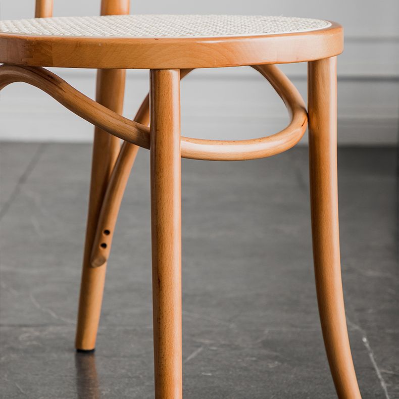 Sillas de cocina contemporáneas que cenan sillas laterales sin brazos con respaldo de madera Windsor