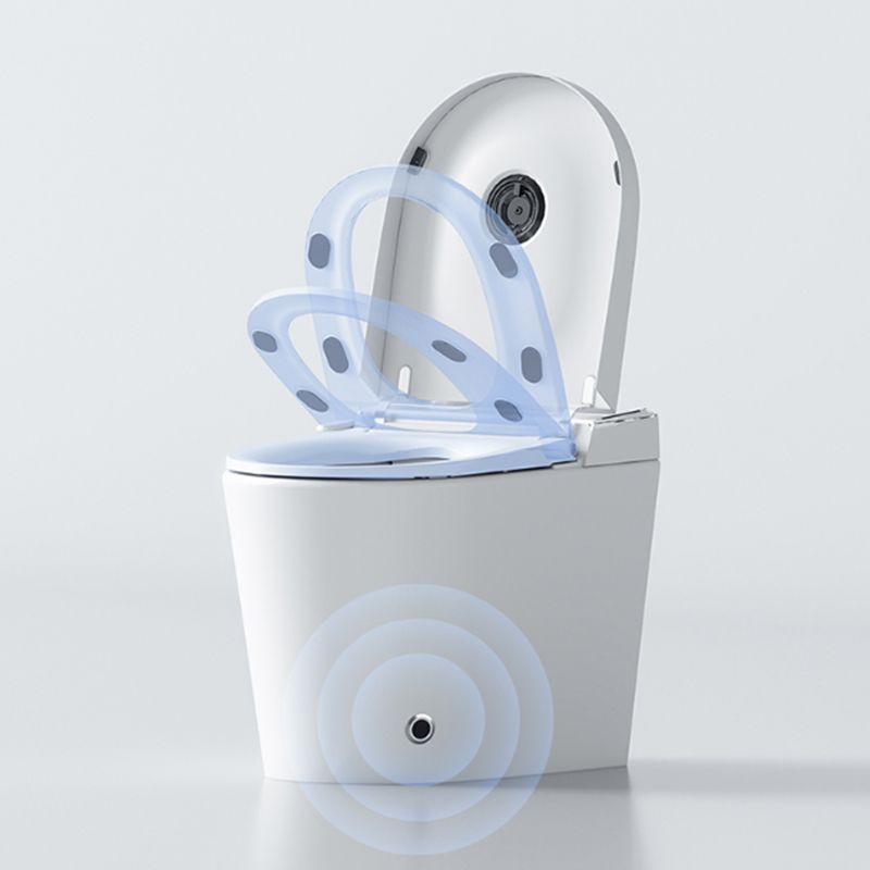 Contemporary White Flush Toilet Heated Seat Included Urine Toilet for Washroom