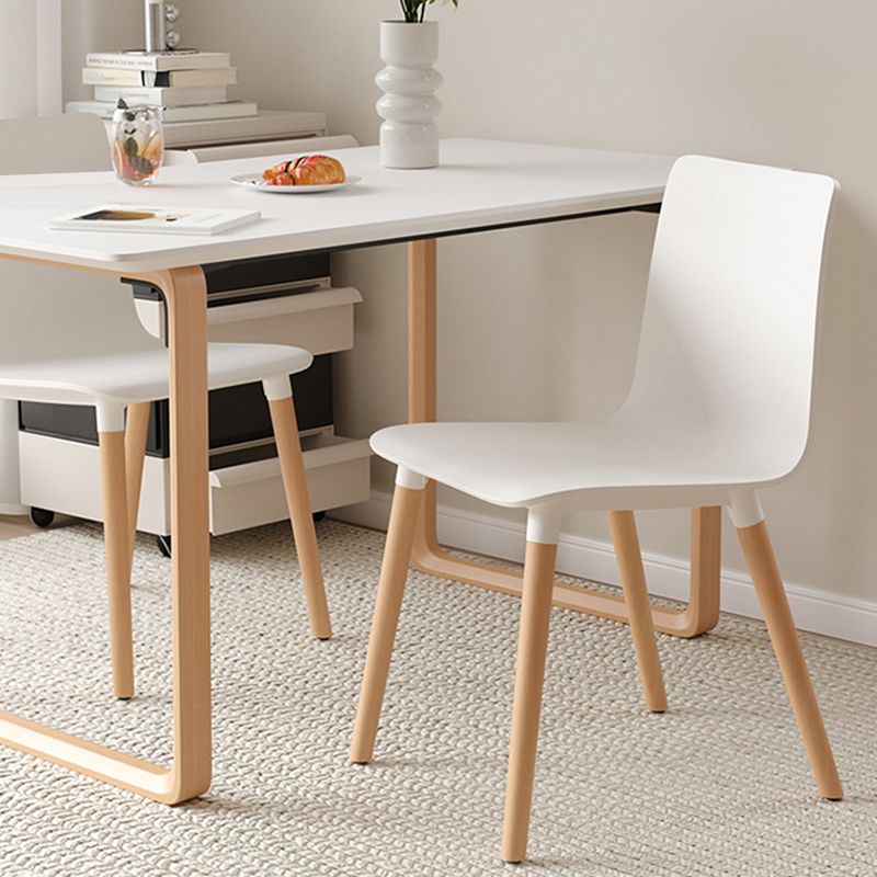 Contemporary Open Dining Chair Wooden Side Chair for Dining Room