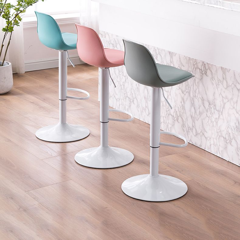 Modern Home Adjustable Height Stool Matte Finish Upholstered Barstools