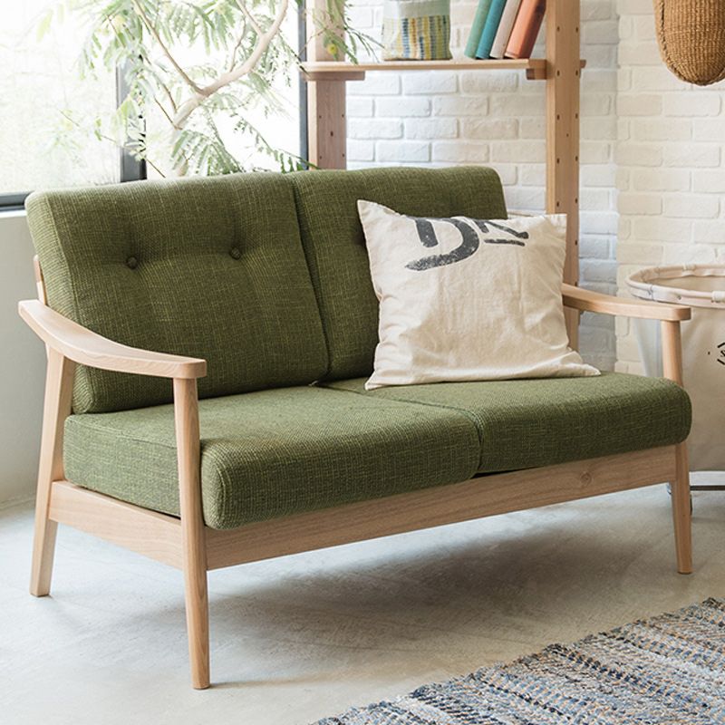 Contemporary Tufted Back with Square Arm in Cotton for Apartment