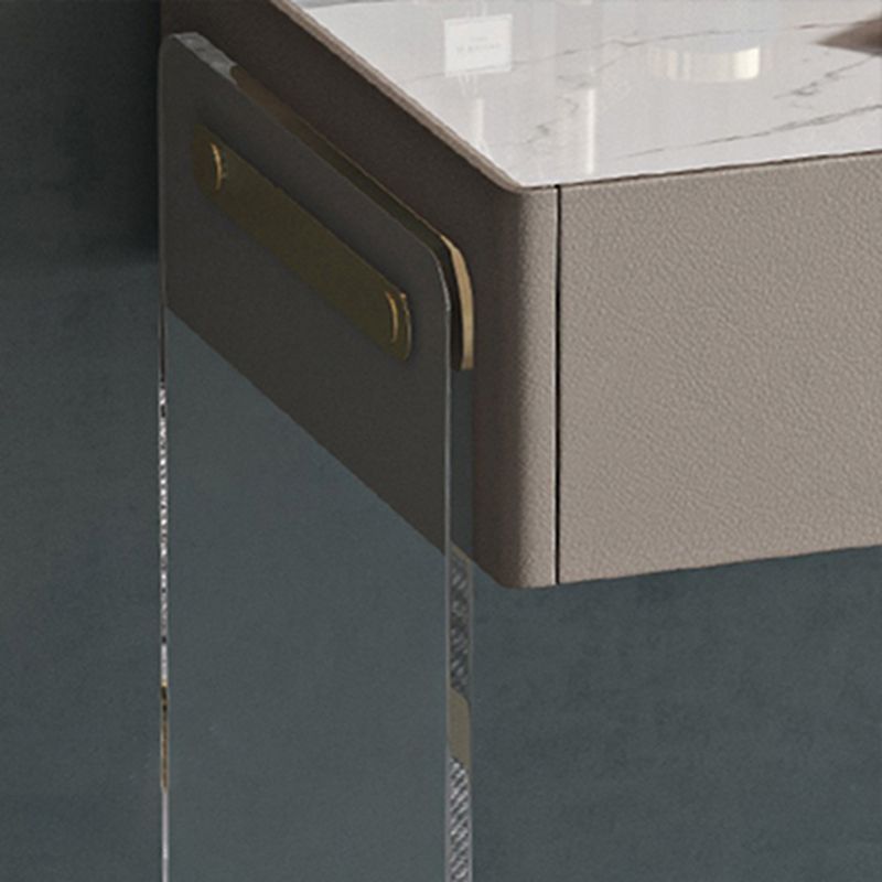 Glam Slate Top Makeup Vanity Desk 3 Drawer Vanity Dressing Table