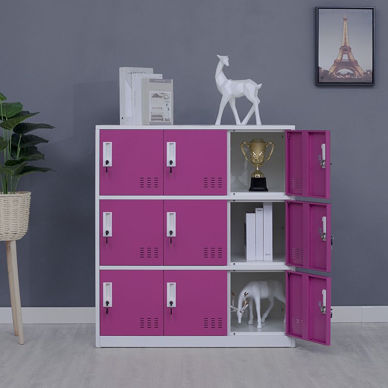 Metal Indoor Cabinet for Bathroom Contemporary Storage Cabinet with Hinged Doors