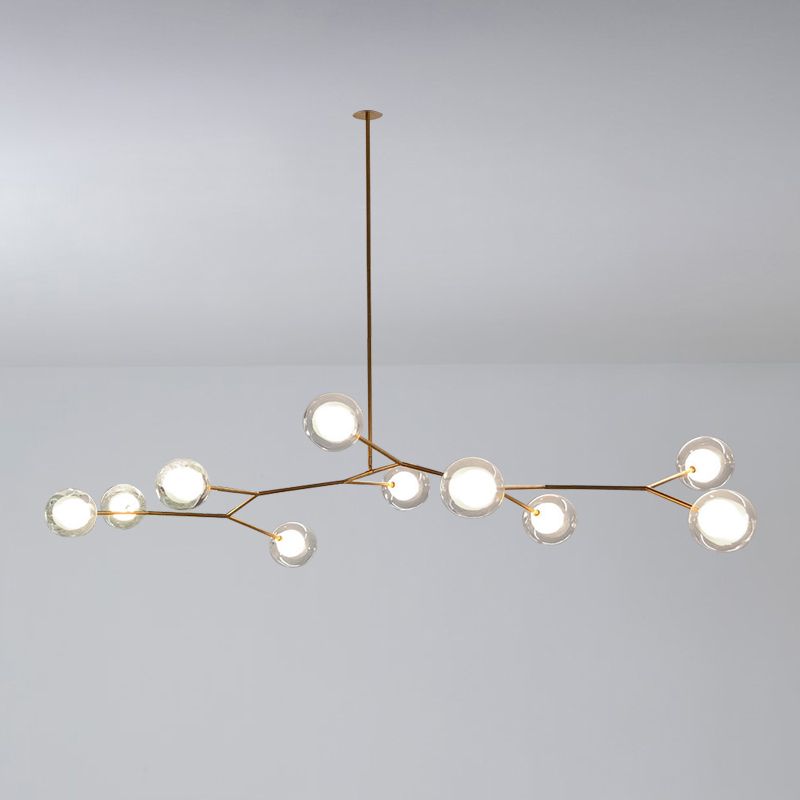 Nordic Modern Dining Island Light Glass Shade Chandelier luminaire pour salle à manger