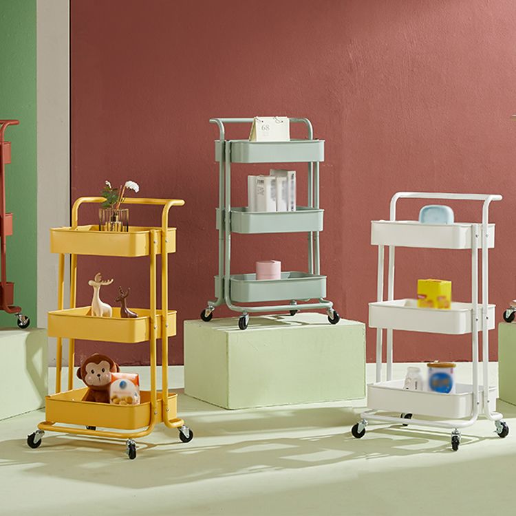 Stahl zeitgenössischer vertikaler Bücherregal mit Caster Wheels Bücherregal, 17,7 "L x 15" W x 32,3 "H