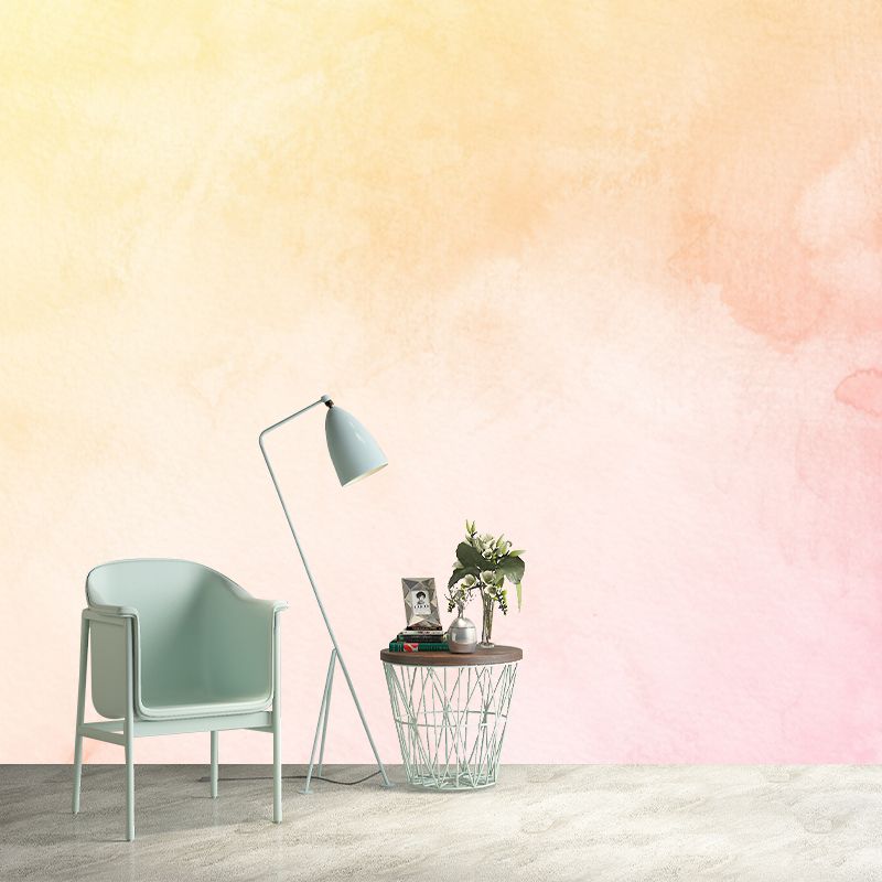 Pink Ombre Print Wall Mural Stain Resistant Wall Decoration for Bedroom, Made to Measure