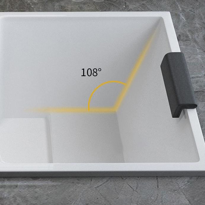 Modern Drop in Acrylic Bathtub Rectangular Soaking White Bath