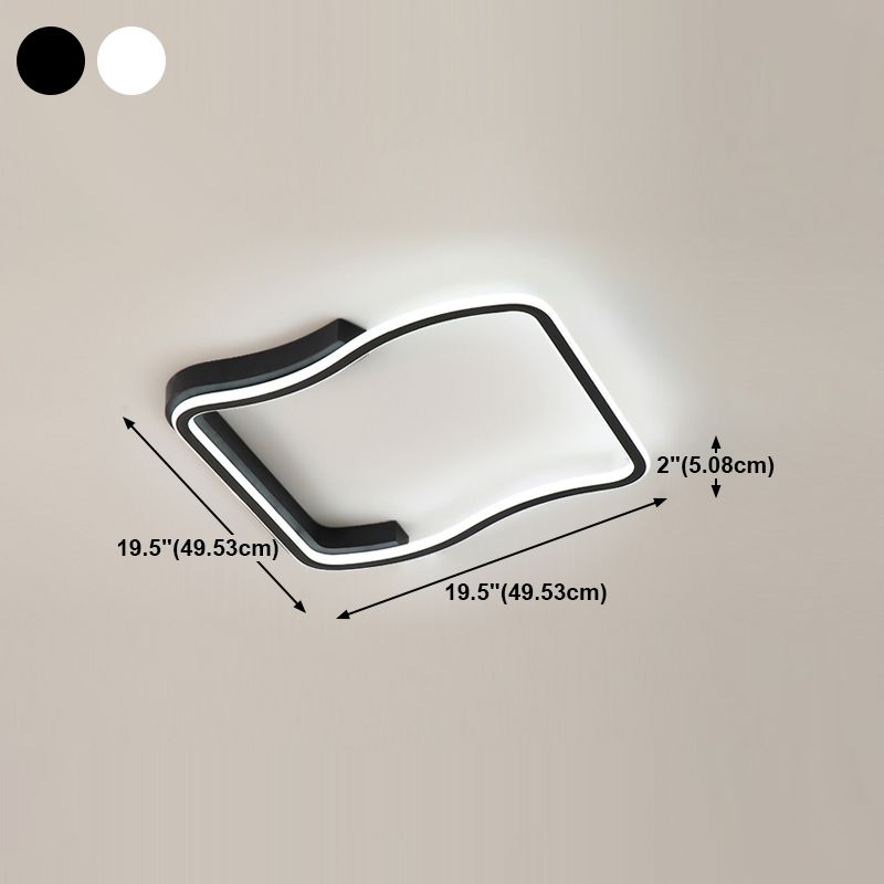 Nordic Ceiling Lamp Fixture Metal LED Bedroom Ceiling Flush Mount Lamp