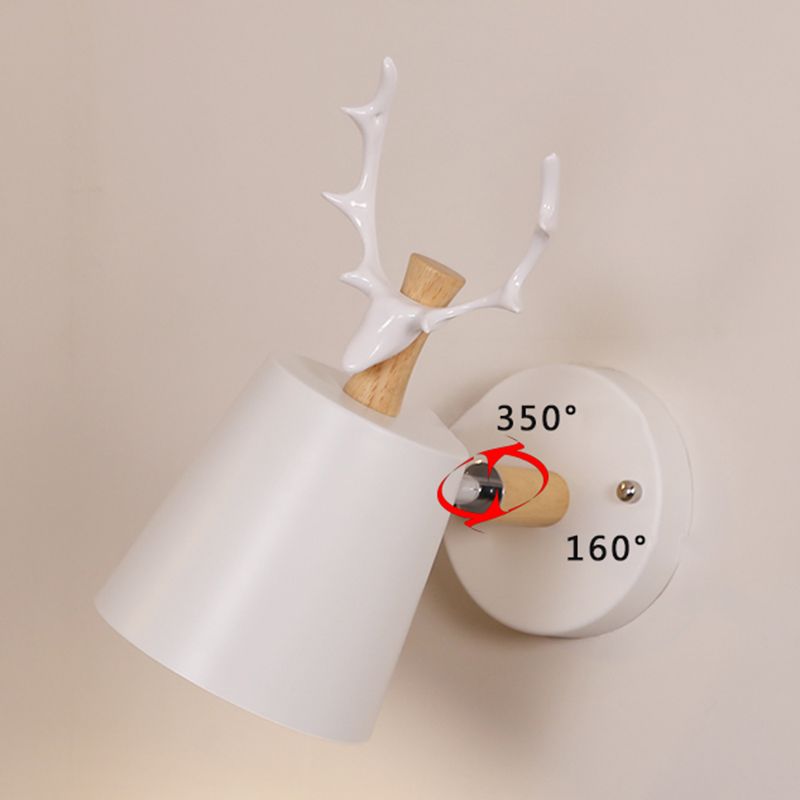 1-Light Tapered Wall Light Sconce Modern Style Metal Wall Lighting