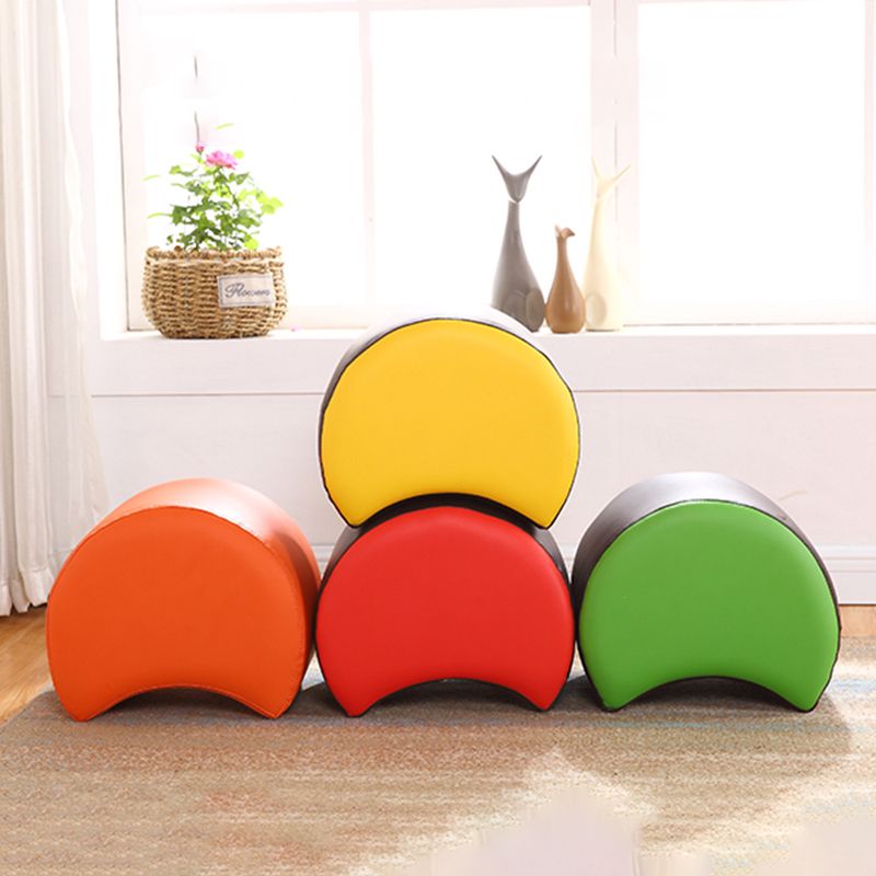 Modern Specialty Target Pouf Plain PU Leather Water Resistant Ottoman Taverna