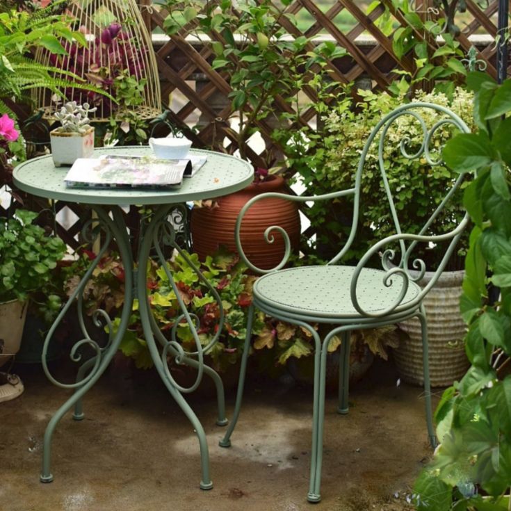Iron Bistro Table Set 1/2/3 Pcs Modern Matte Finish Bistro Set