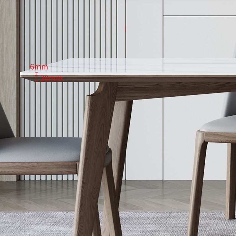 Modern Rectangle Sintered Stone Top Dining Set 1/4/5/7 Pieces Dining Table with Chairs