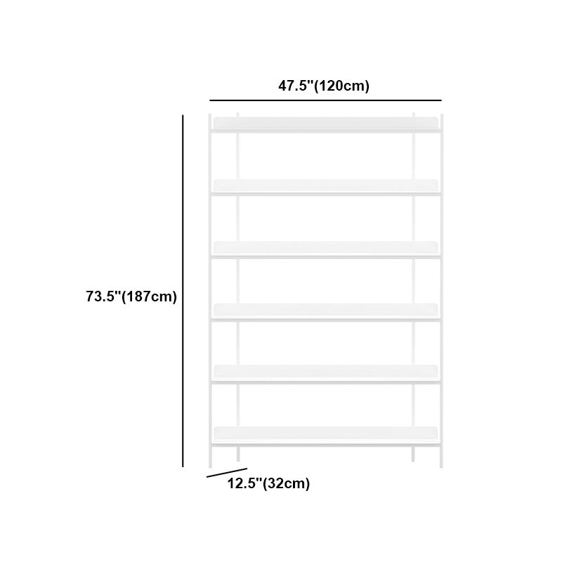 Modern Style Metal Bookshelf Open Etagere Shelf Bookcase for Home