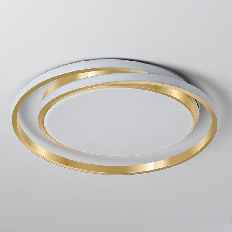 Round 1-Light LED Flush Light New Modern Acrylic Flush Mount Ceiling Light Fixtures for Bedroom