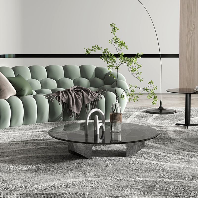 3 Legs Glass Single Coffee Table Tropical No Distressing Coffee Table