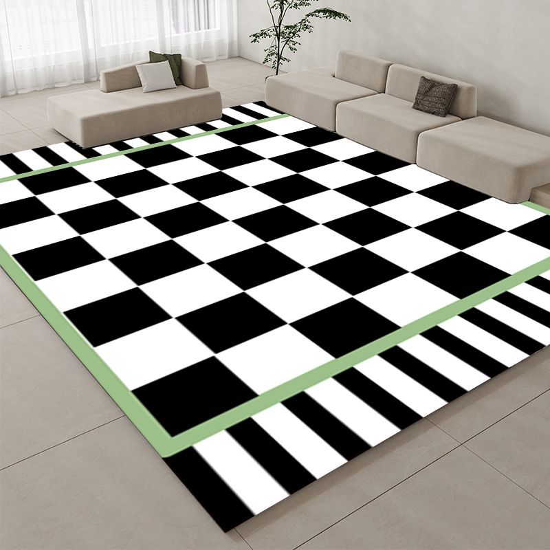 Wit eenvoudig tapijt polyester controle print tapijt vlekbestendig tapijt voor woonkamer